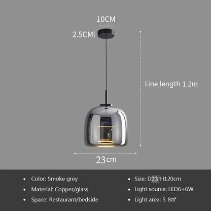 LED Glass Pendant Light Light Luxury Pendant Lamp Deco