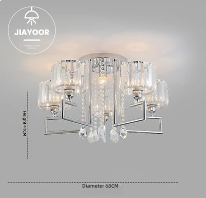 Crystal Glow: Modern LED Ceiling Light Fixture