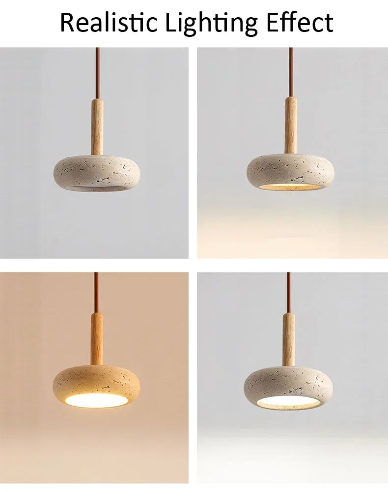 Travertine Disc Pendant