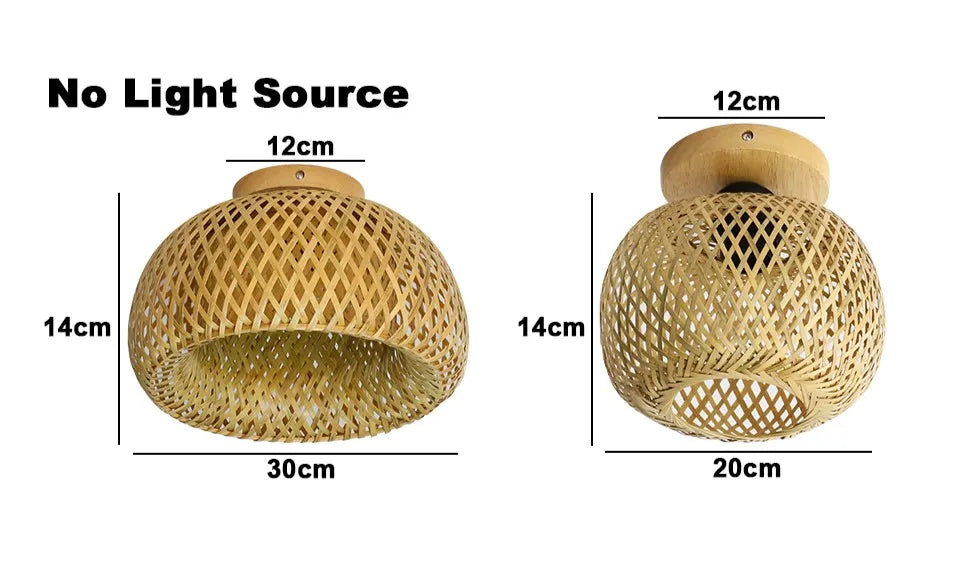 Woven Bamboo Ceiling Light