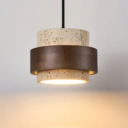 Wabi-Sabi Stone Walnut Pendant