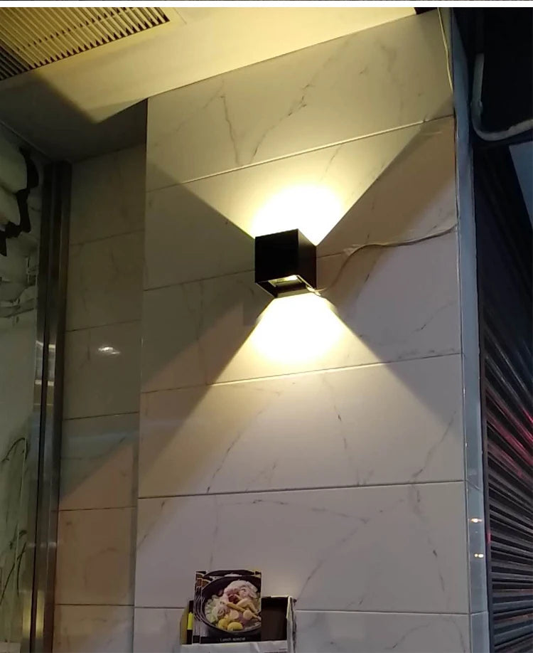 Cube Up-Down Outdoor Sconce