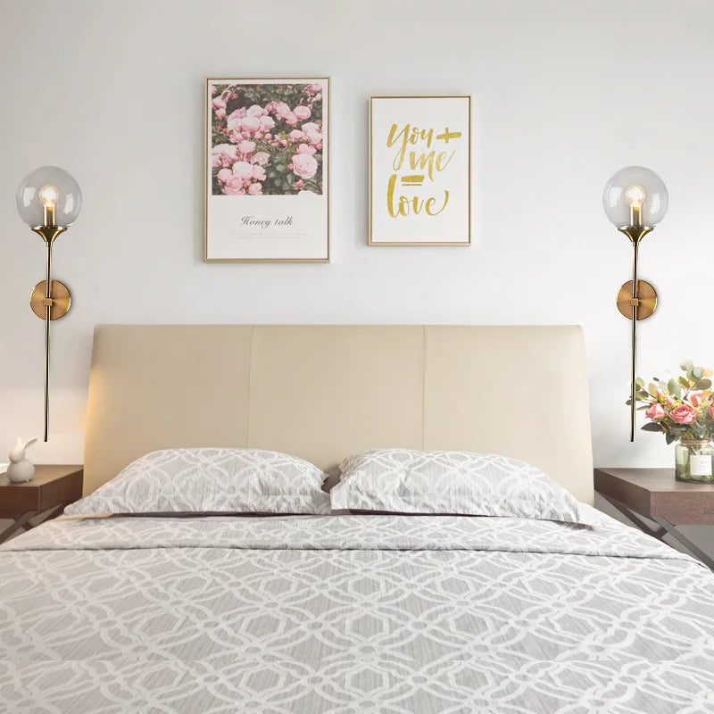 Golden Orb Wall Sconce