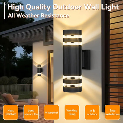 BrightGuard E27 LED Wall Sconce - Waterproof Design