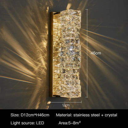 Elegant Crystal LED Wall Sconce for Luxe Interiors