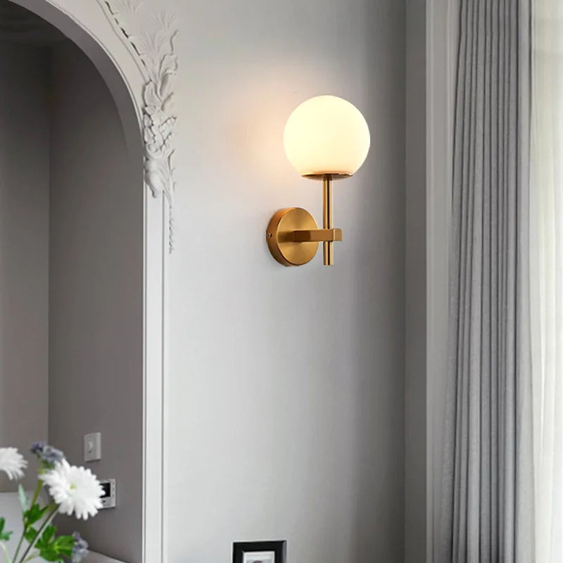 Nordic Glow: Sphere LED Wall Sconce Light