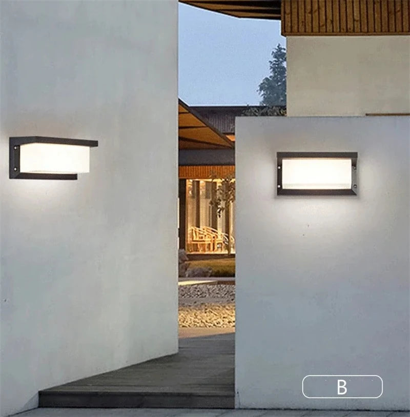 Modern Black LED Outdoor Wall Sconce