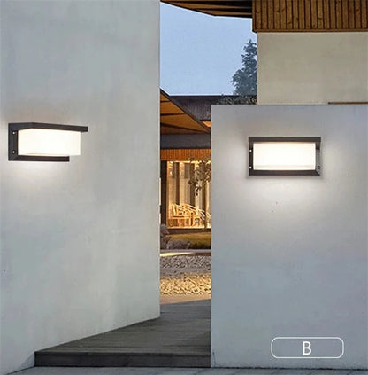 Modern Black LED Outdoor Wall Sconce