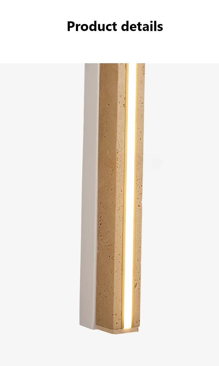 Travertine Glow: Modern Wall Sconce