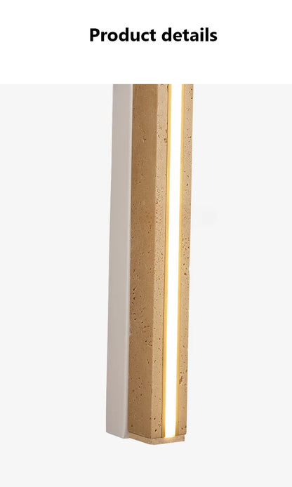 Travertine Glow: Modern Wall Sconce