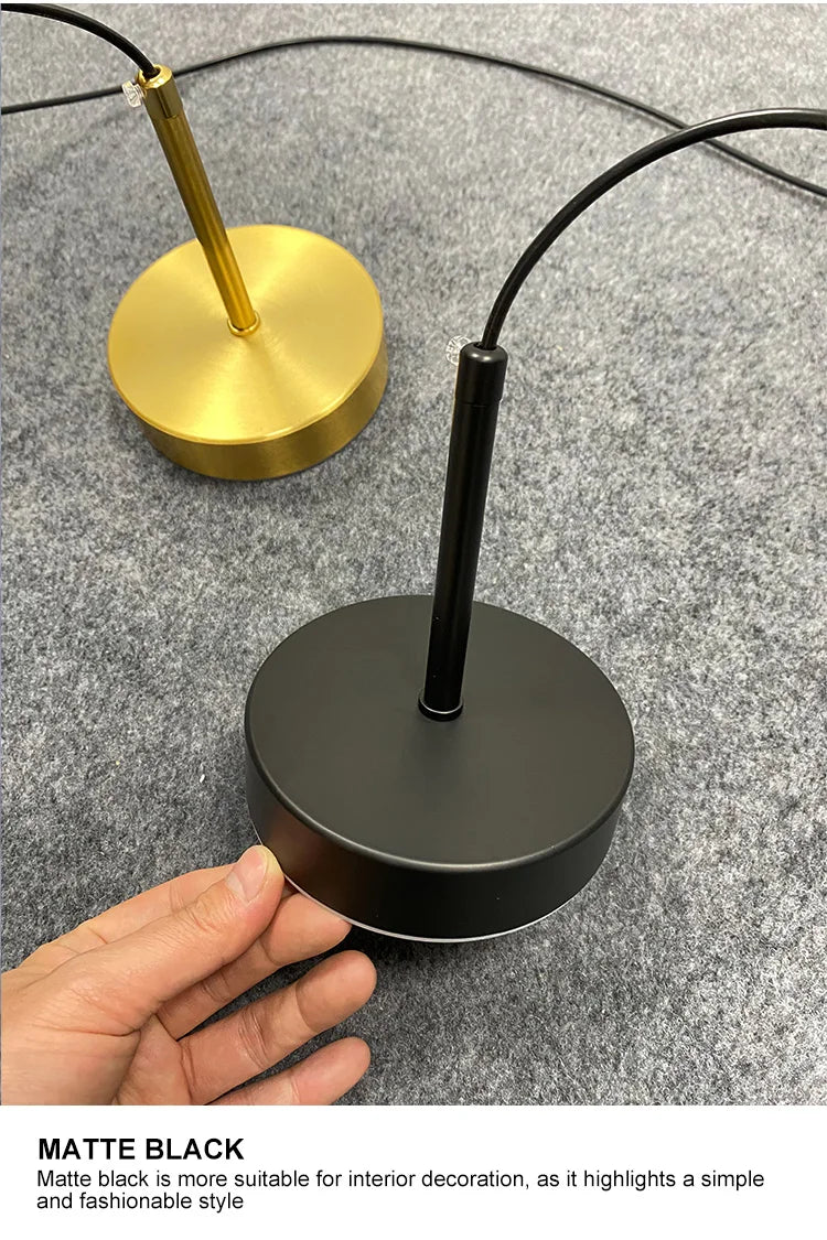 Nordic Brass LED Pendant Lamp - Minimalist Design