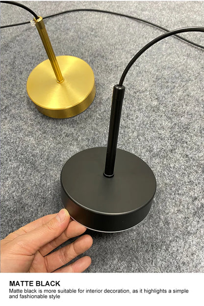 Nordic Brass LED Pendant Lamp - Minimalist Design