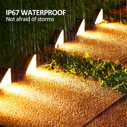 SolarGlow Step Lights: Warm White & RGB Waterproof