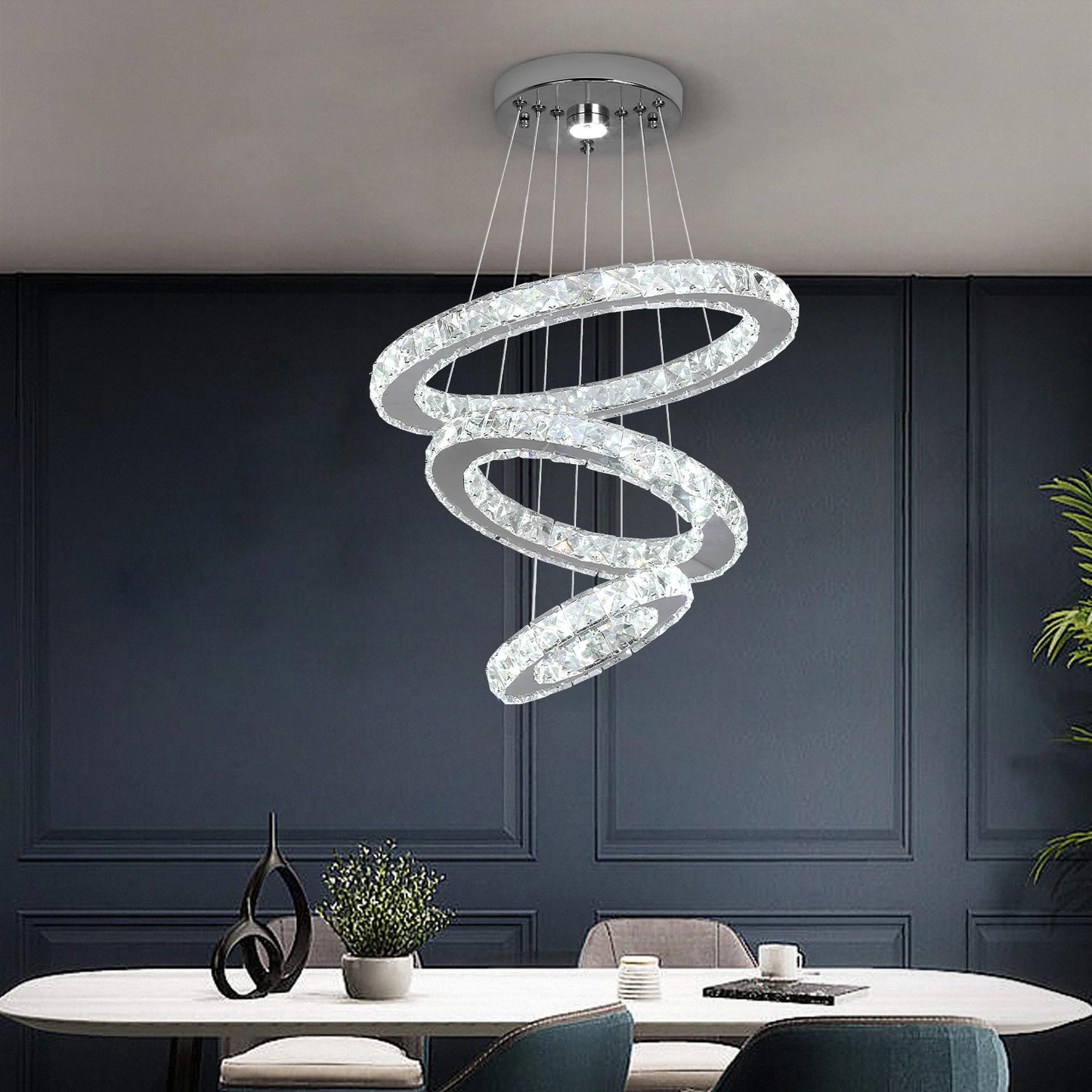 Crystal Ring Pendant Chandelier