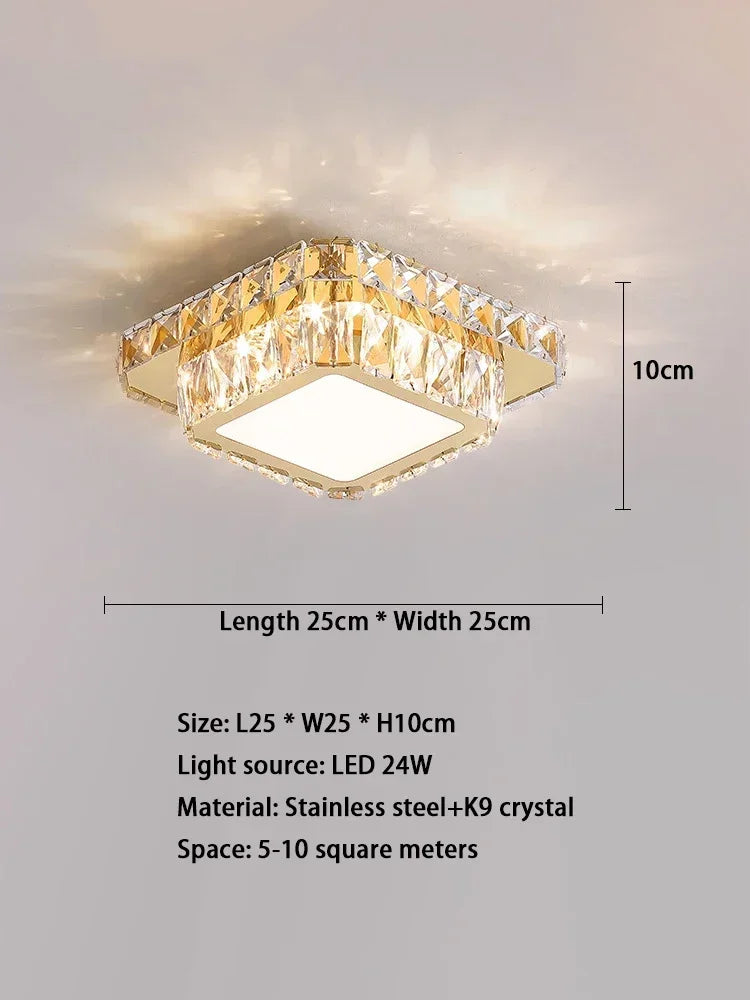 Crystal Round Double Layer Chandelier