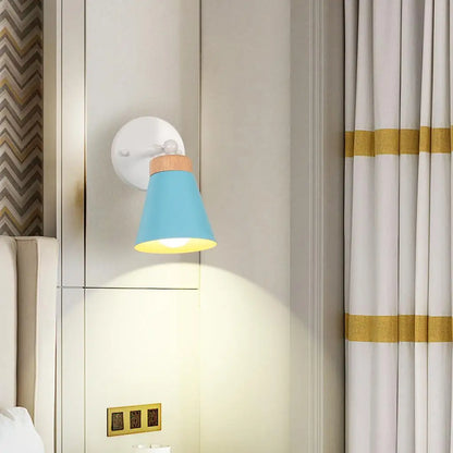 Nordic Glow: Wooden Wall Sconce Light Fixture