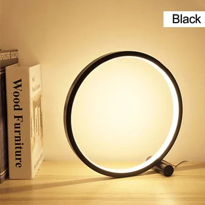 GlowRing Touch LED Desk Lamp - Modern Minimalist
