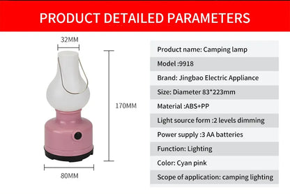 All-Weather CampGlow: 2-Mode Portable Lantern
