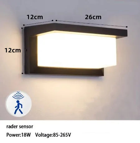 Modern Black LED Outdoor Wall Sconce