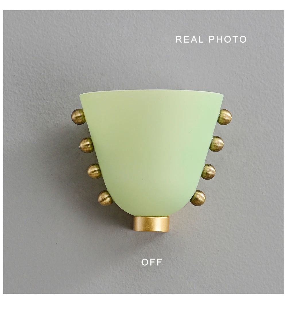 Chic Glass Bloom Wall Sconce - Pink & Green Delight
