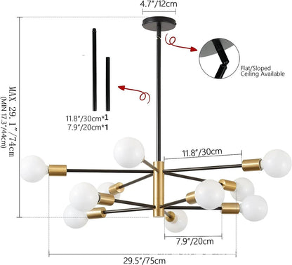 Modern Multi-Arm Chandelier
