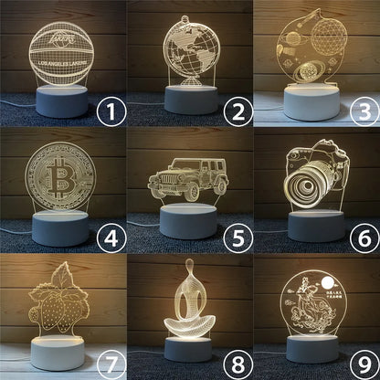 Cartoon 3D LED Lamp