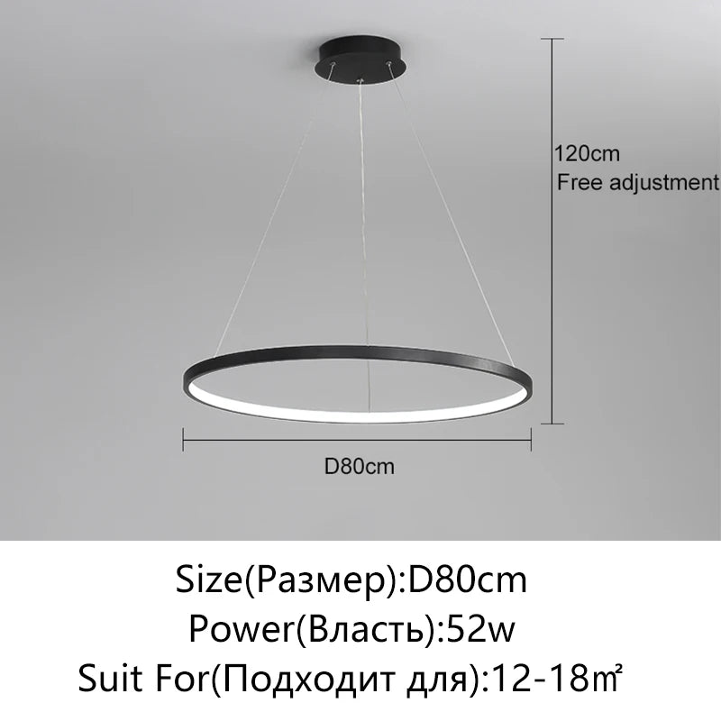 Round LED Ring Pendant
