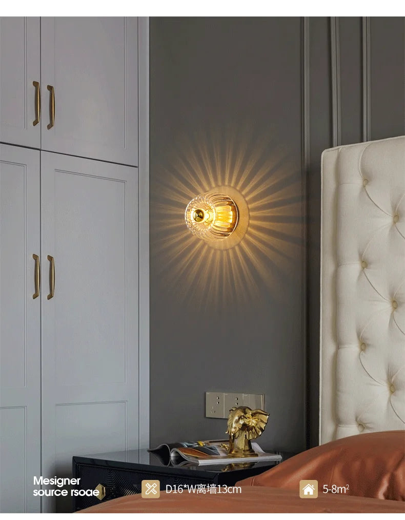 Elegant LED Glass Wall Sconce for Modern Spaces