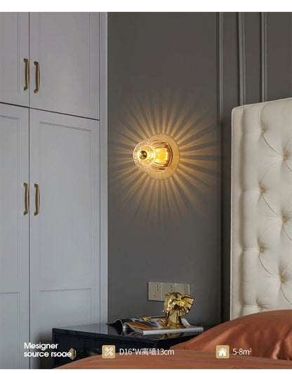 Elegant LED Glass Wall Sconce for Modern Spaces