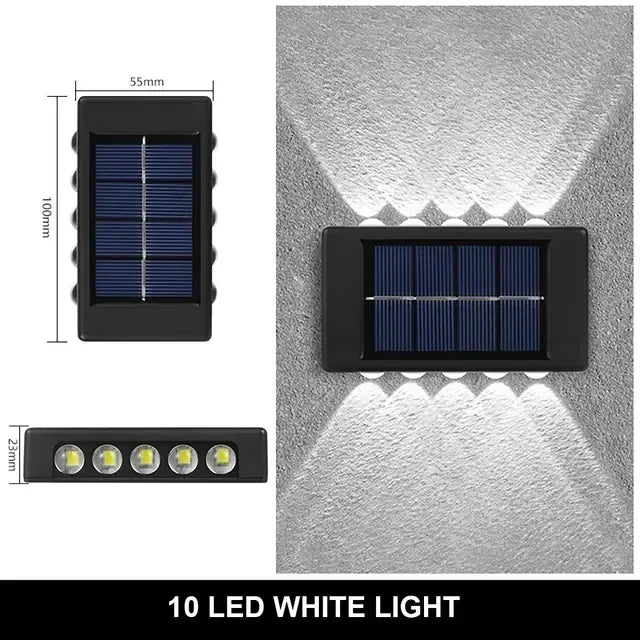 LumiGuard Solar Wall Light - 12 LED Waterproof Lamp