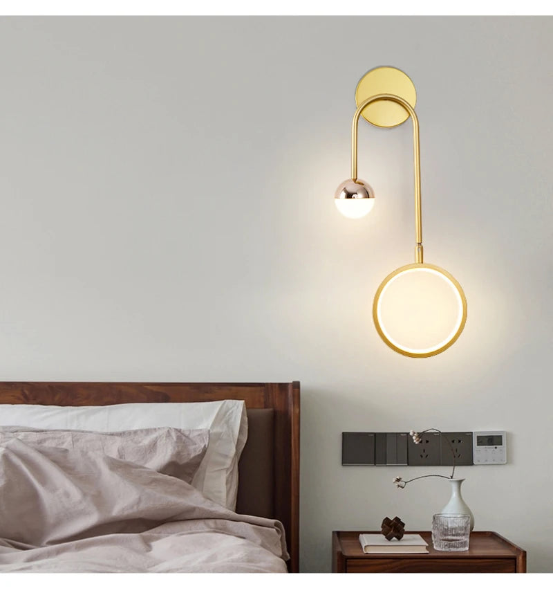 GlowSphere: Modern LED Round Wall Lamp