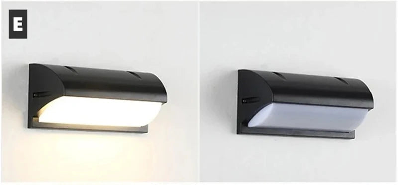 Modern Black LED Outdoor Wall Sconce