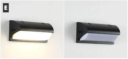 Modern Black LED Outdoor Wall Sconce