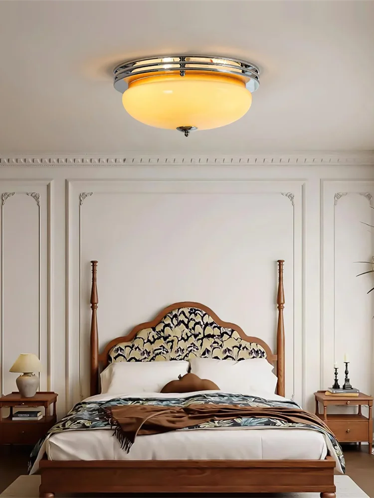 Elegant Bauhaus Flush Mount Glass Light Fixture