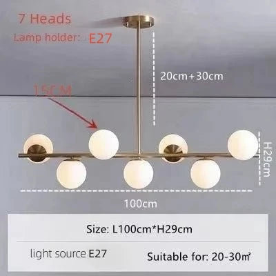 Modern 6-7 Heads Magic Bean Glass Chandelier