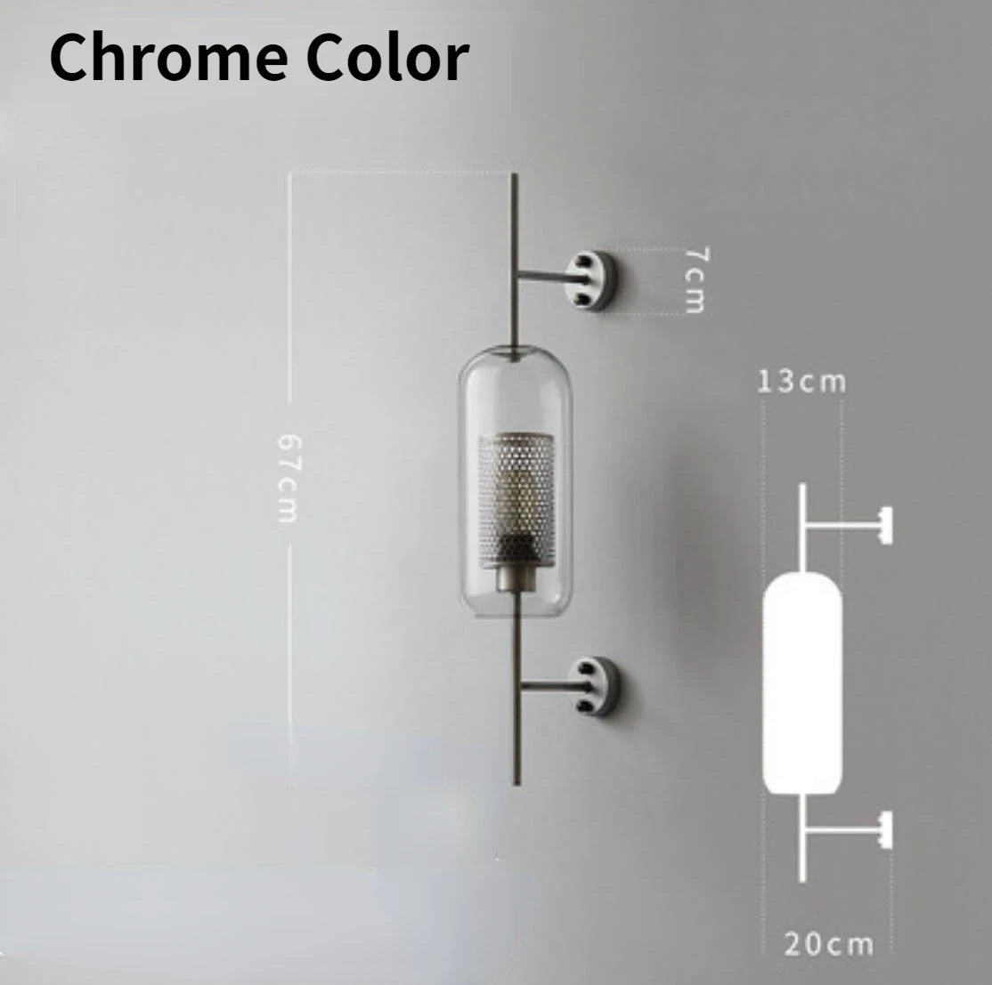 Golden Orb Modern Glass Wall Sconce Light Fixture