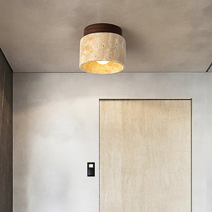 Travertine Stone Ceiling Light