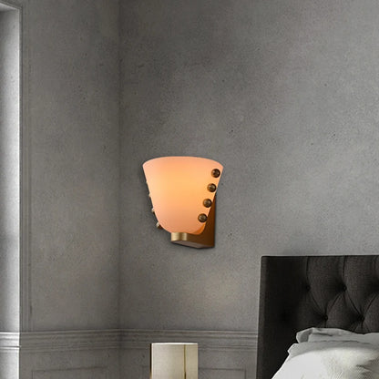 Chic Glass Bloom Wall Sconce - Pink & Green Delight