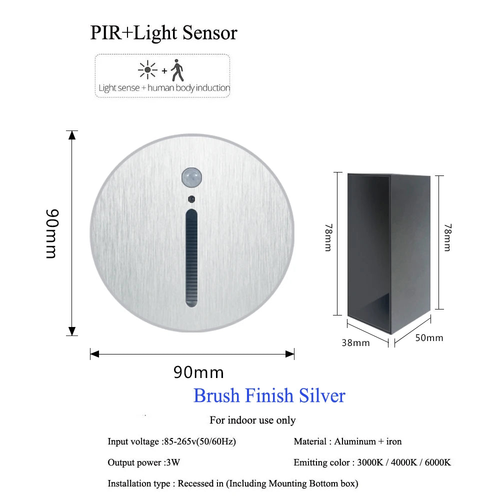 PIR Step Light: Smart Wall Sconce for Home Safety