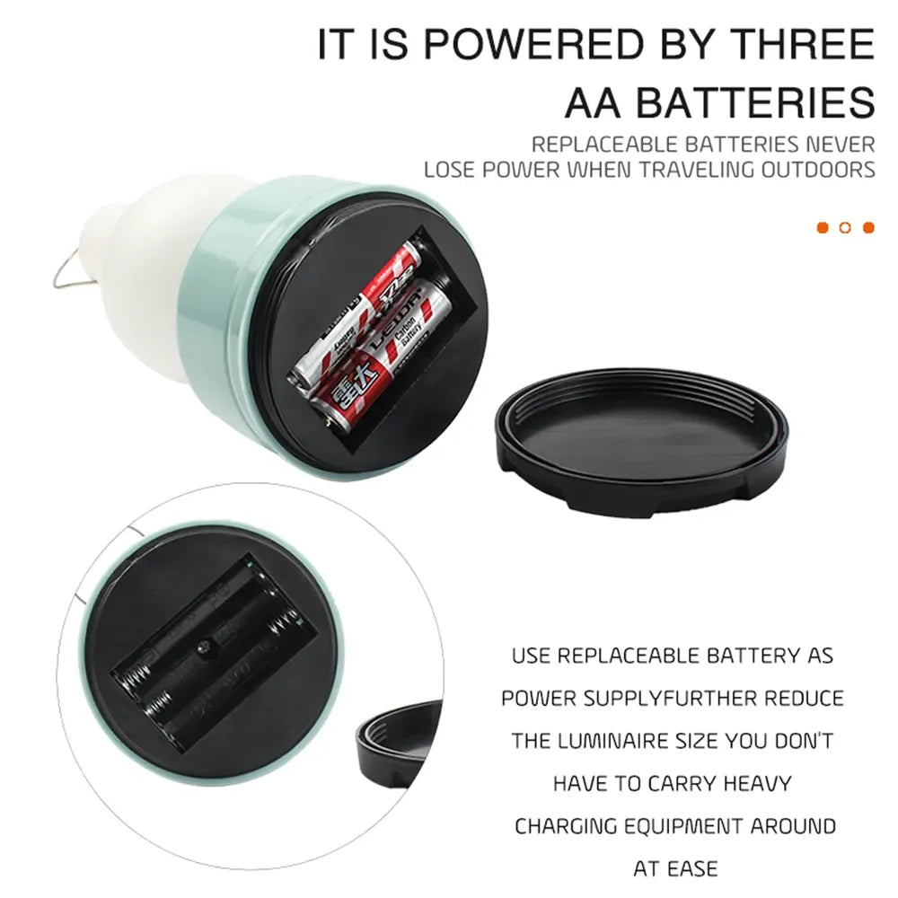 All-Weather CampGlow: 2-Mode Portable Lantern