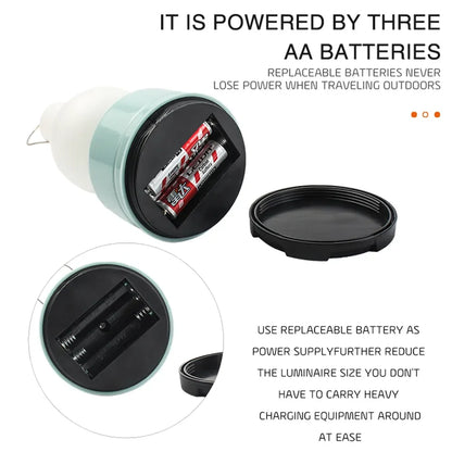 All-Weather CampGlow: 2-Mode Portable Lantern