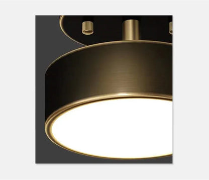 Brass Glow: Modern LED Chandelier Fixture