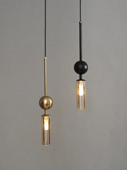 Gold Iron Glass Mini Pendant