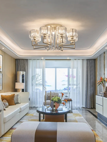 Crystal Glow: Modern LED Ceiling Light Fixture