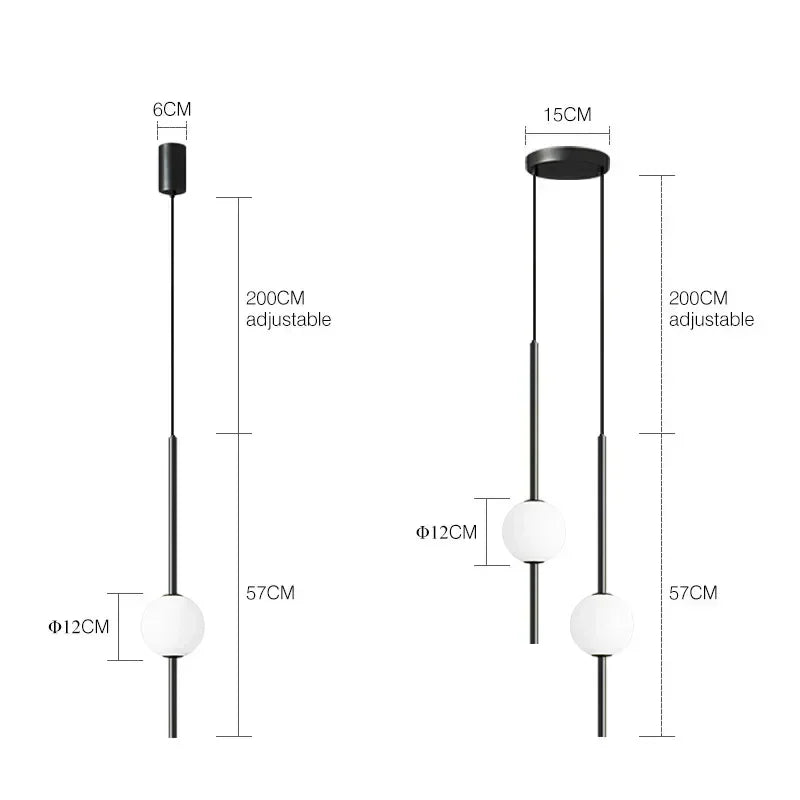 Nordic Glass Ball Pendant Lights