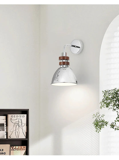 Retro Rotatable Wooden Wall Sconce Light