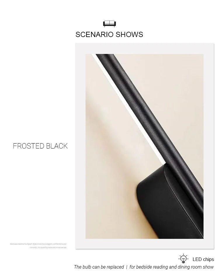 Modern Long LED Wall Lights for Bedroom