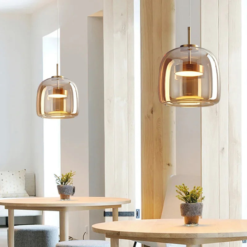 Sanoni Pendant Light Modern LED Minimalistic Glass Hanging lamp