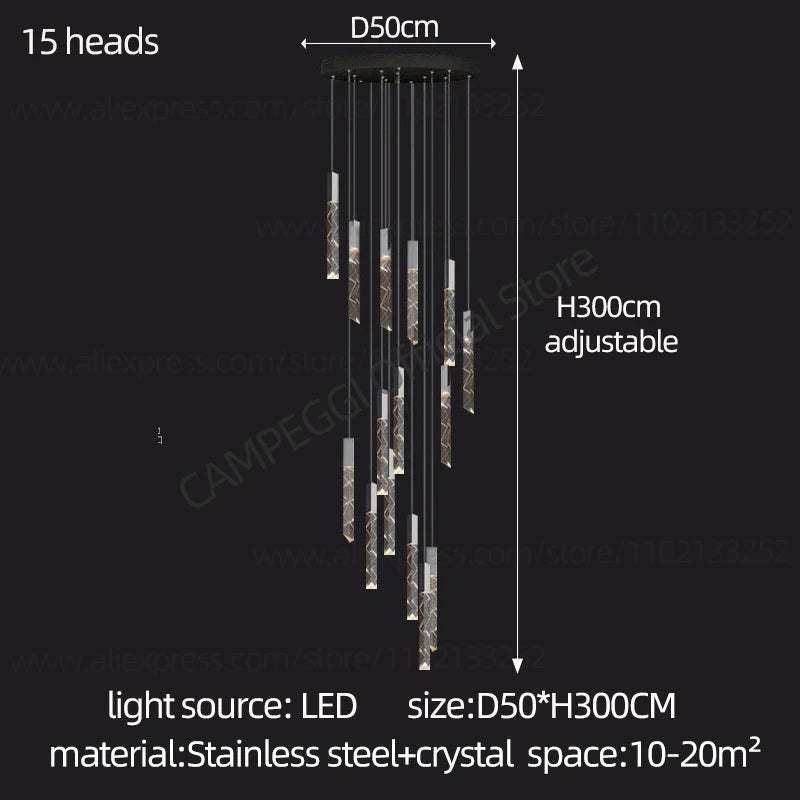 Crystal Loft LED Chandelier