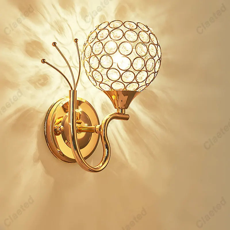 Crystal Glow Retro Wall Sconce Light Fixture